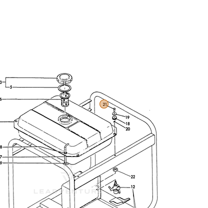 ECHO part Y22487060140 — IPL diagram snippet (6x zoom, amber highlight)