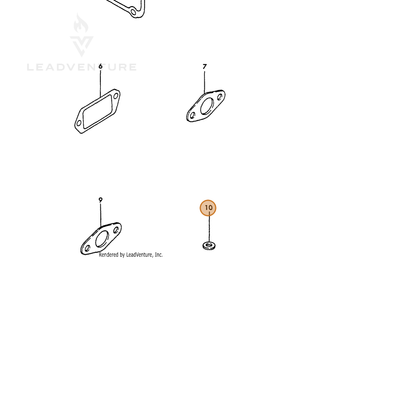 ECHO part Y23418060000 — IPL diagram snippet (6x zoom, amber highlight)