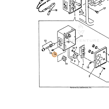 ECHO part Y26022030102 — IPL diagram snippet (6x zoom, amber highlight)