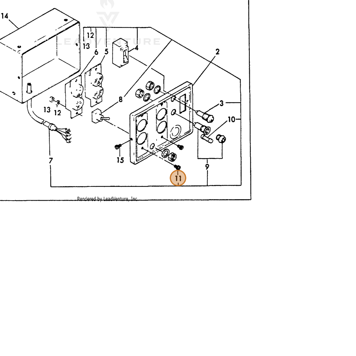 ECHO part Y26022040082 — IPL diagram snippet (6x zoom, amber highlight)