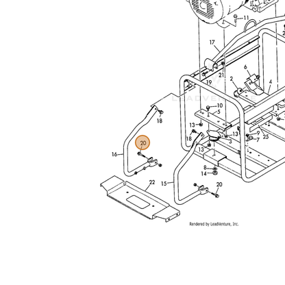 ECHO part Y26106060402 — IPL diagram snippet (6x zoom, amber highlight)