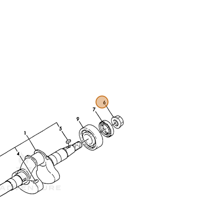 ECHO part Y26376120002 — IPL diagram snippet (6x zoom, amber highlight)