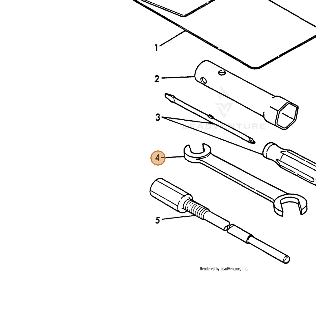 ECHO part Y28110100120 — IPL diagram snippet (6x zoom, amber highlight)