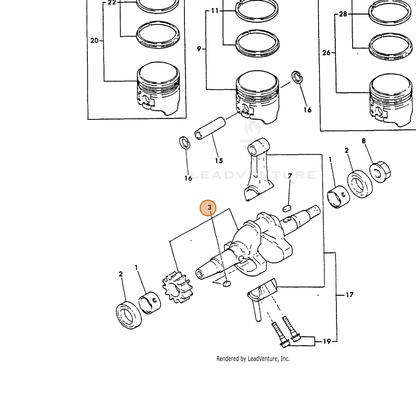 ECHO part Y76056721700 — IPL diagram snippet (6x zoom, amber highlight)
