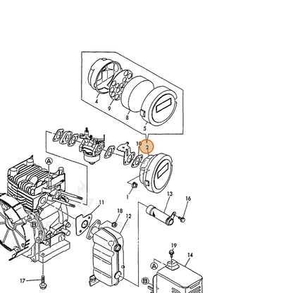 ECHO part Y76061012560 — IPL diagram snippet (6x zoom, amber highlight)