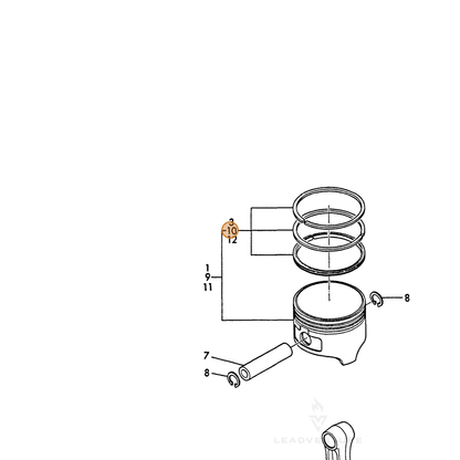 ECHO part Y76061122540 — IPL diagram snippet (6x zoom, amber highlight)