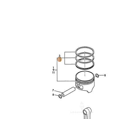 ECHO part Y76061122550 — IPL diagram snippet (6x zoom, amber highlight)