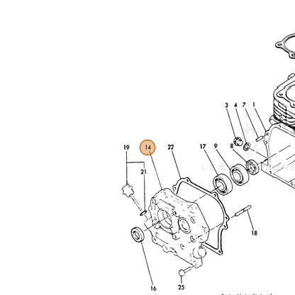 ECHO part Y76064101510 — IPL diagram snippet (6x zoom, amber highlight)