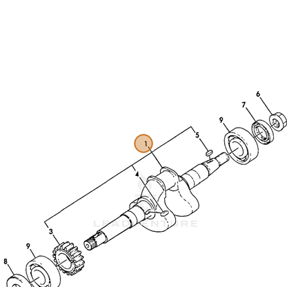ECHO part Y76064121700 — IPL diagram snippet (6x zoom, amber highlight)