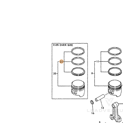 ECHO part Y76066422540 — IPL diagram snippet (6x zoom, amber highlight)