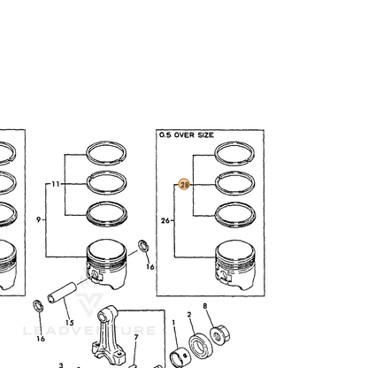 ECHO part Y76066422550 — IPL diagram snippet (6x zoom, amber highlight)