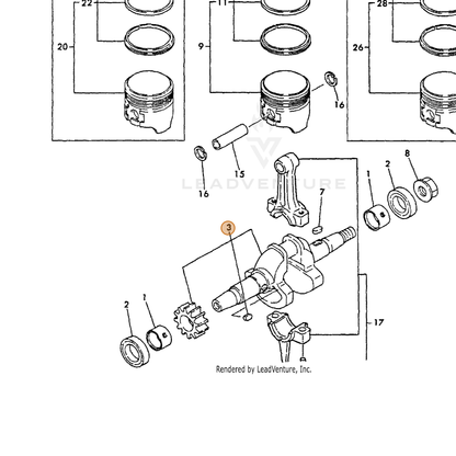 ECHO part Y76066721700 — IPL diagram snippet (6x zoom, amber highlight)