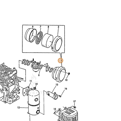 ECHO part Y76071012560 — IPL diagram snippet (6x zoom, amber highlight)