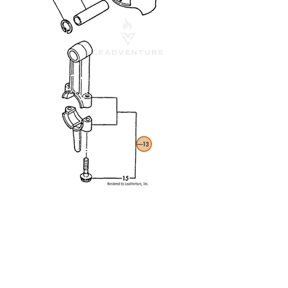 ECHO part Y76071023101 — IPL diagram snippet (6x zoom, amber highlight)