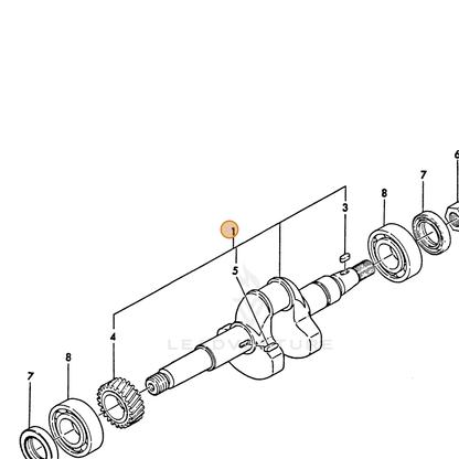 ECHO part Y76074021701 — IPL diagram snippet (6x zoom, amber highlight)