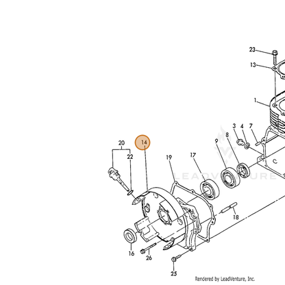 ECHO part Y76077001510 — IPL diagram snippet (6x zoom, amber highlight)