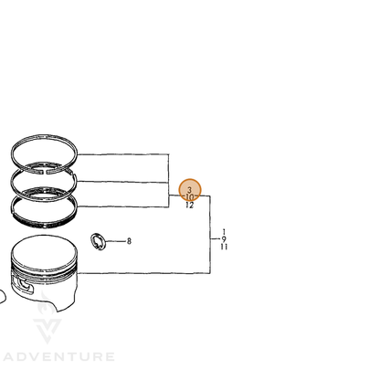ECHO part Y76081022500 — IPL diagram snippet (6x zoom, amber highlight)