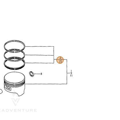 ECHO part Y76081022540 — IPL diagram snippet (6x zoom, amber highlight)