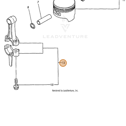 ECHO part Y76081023101 — IPL diagram snippet (6x zoom, amber highlight)