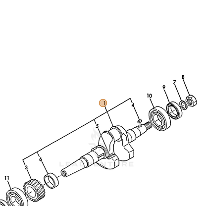 ECHO part Y76087021700 — IPL diagram snippet (6x zoom, amber highlight)