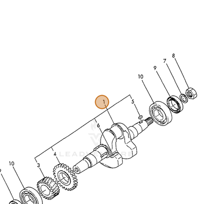 ECHO part Y76097021700 — IPL diagram snippet (6x zoom, amber highlight)