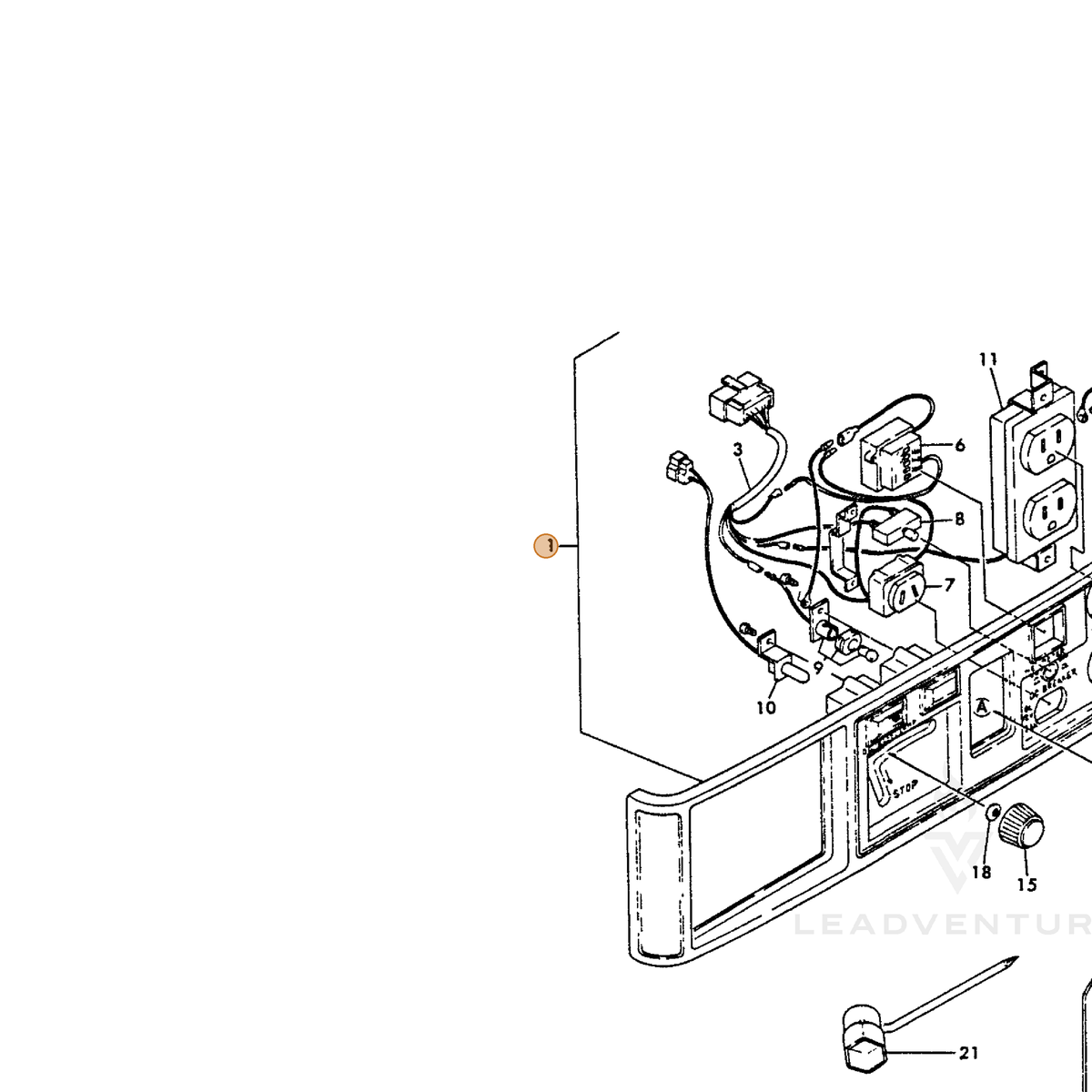ECHO part Y78321091500 — IPL diagram snippet (6x zoom, amber highlight)