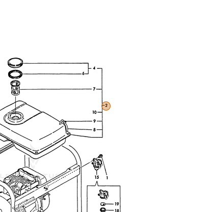 ECHO part Y78362155730 — IPL diagram snippet (6x zoom, amber highlight)