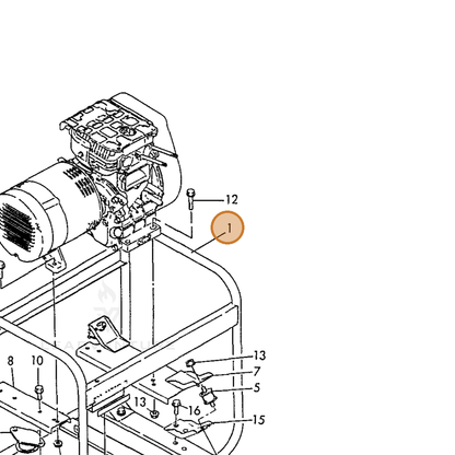 ECHO part Y78382008721 — IPL diagram snippet (6x zoom, amber highlight)
