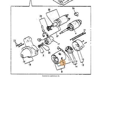 ECHO part Y92108320700 — IPL diagram snippet (6x zoom, amber highlight)