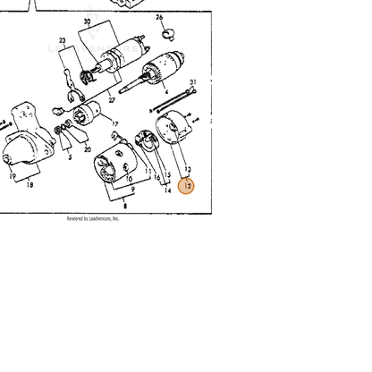 ECHO part Y92108330010 — IPL diagram snippet (6x zoom, amber highlight)