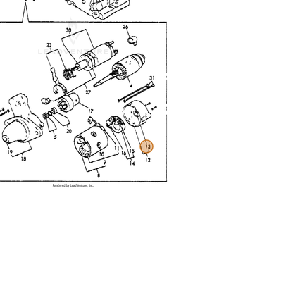 ECHO part Y92108360100 — IPL diagram snippet (6x zoom, amber highlight)