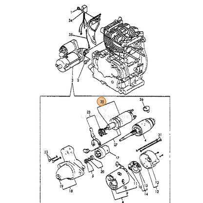 ECHO part Y92108482300 — IPL diagram snippet (6x zoom, amber highlight)