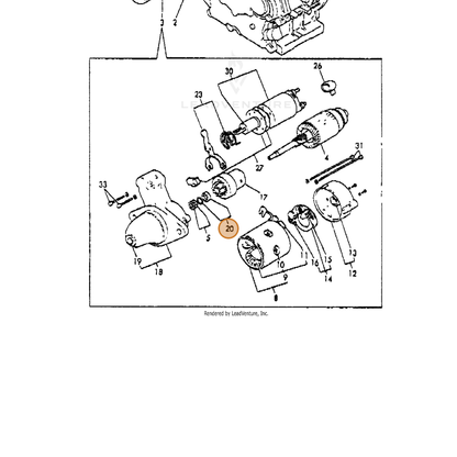 ECHO part Y92114360140 — IPL diagram snippet (6x zoom, amber highlight)