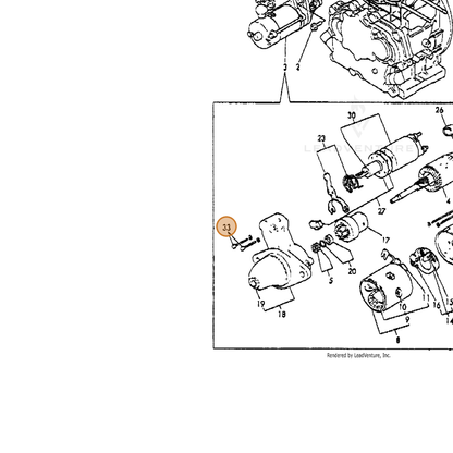 ECHO part Y92114586600 — IPL diagram snippet (6x zoom, amber highlight)