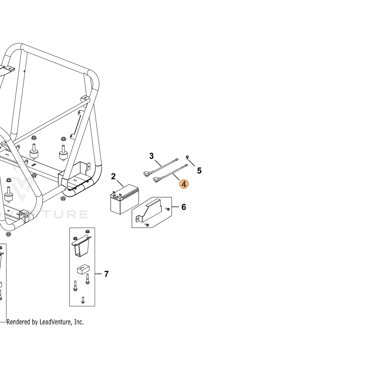 ECHO part YH301000020 — IPL diagram snippet (6x zoom, amber highlight)