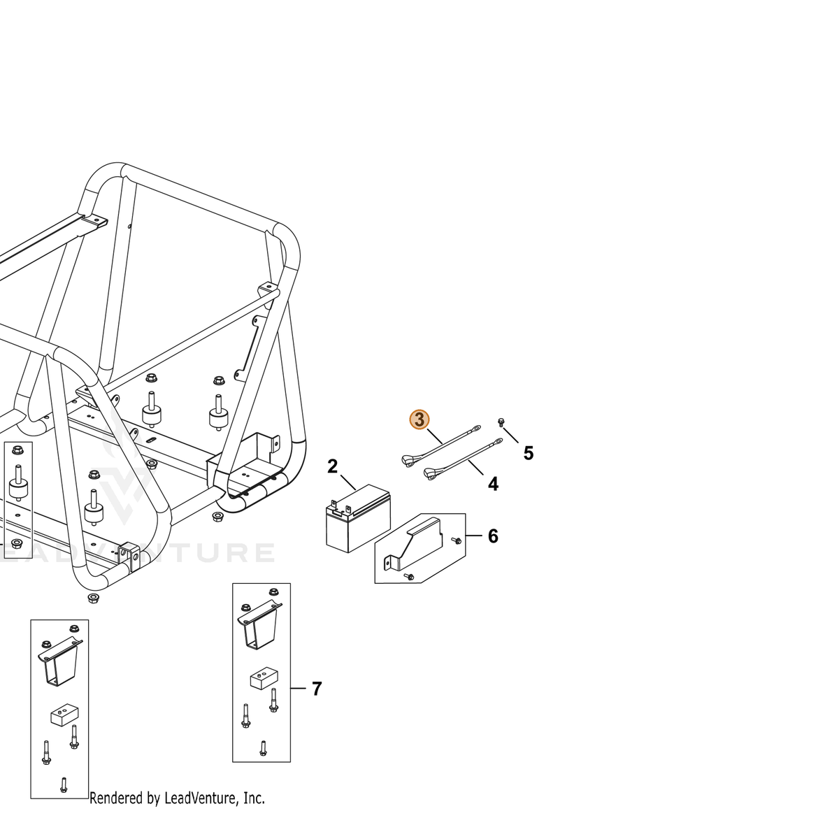 ECHO part YH301000030 — IPL diagram snippet (6x zoom, amber highlight)