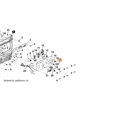 ECHO part YH304000010 — IPL diagram snippet (6x zoom, amber highlight)