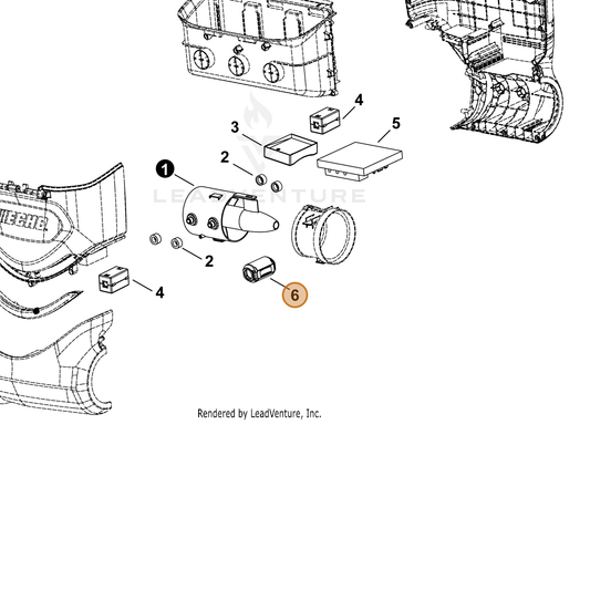 Echo part YH305000020 — IPL diagram snippet (6x zoom, amber highlight)