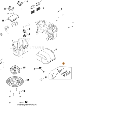 ECHO part YH310000060 — IPL diagram snippet (6x zoom, amber highlight)