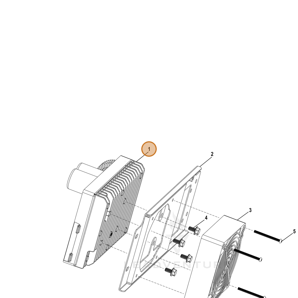 ECHO part YH311000030 — IPL diagram snippet (6x zoom, amber highlight)