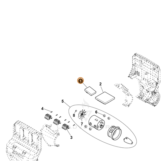 Echo part YH317000060 — IPL diagram snippet (6x zoom, amber highlight)