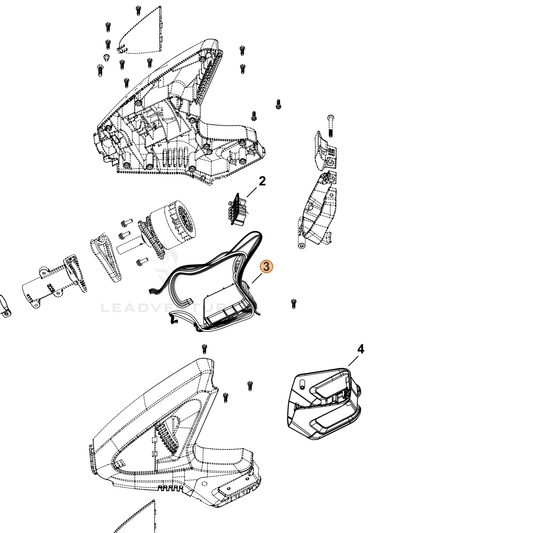 Echo part YH317000090 — IPL diagram snippet (6x zoom, amber highlight)