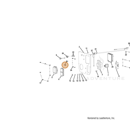 ECHO part YH321000110 — IPL diagram snippet (6x zoom, amber highlight)