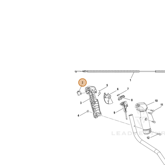 Echo part YH321000140 — IPL diagram snippet (6x zoom, amber highlight)