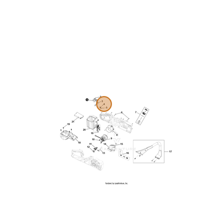 ECHO part YH321000280 — IPL diagram snippet (6x zoom, amber highlight)