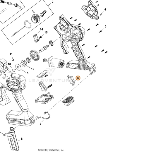 Echo part YH321000380 — IPL diagram snippet (6x zoom, amber highlight)