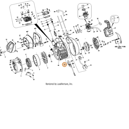 ECHO part YH327000070 — IPL diagram snippet (6x zoom, amber highlight)