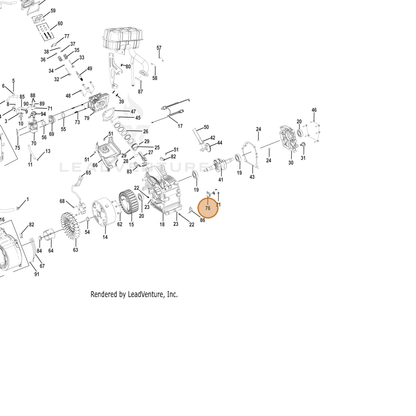 ECHO part YH327000120 — IPL diagram snippet (6x zoom, amber highlight)
