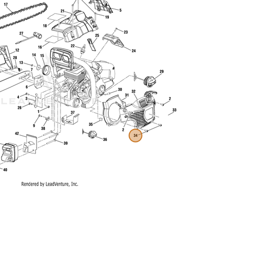 Echo part YH415000010 — IPL diagram snippet (6x zoom, amber highlight)