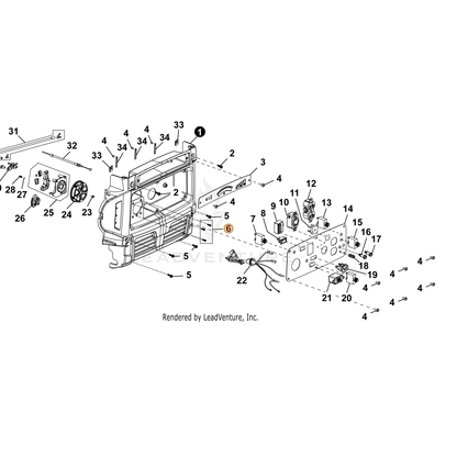 ECHO part YH415000150 — IPL diagram snippet (6x zoom, amber highlight)